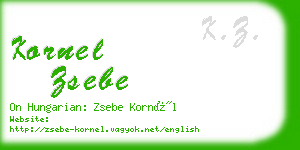 kornel zsebe business card